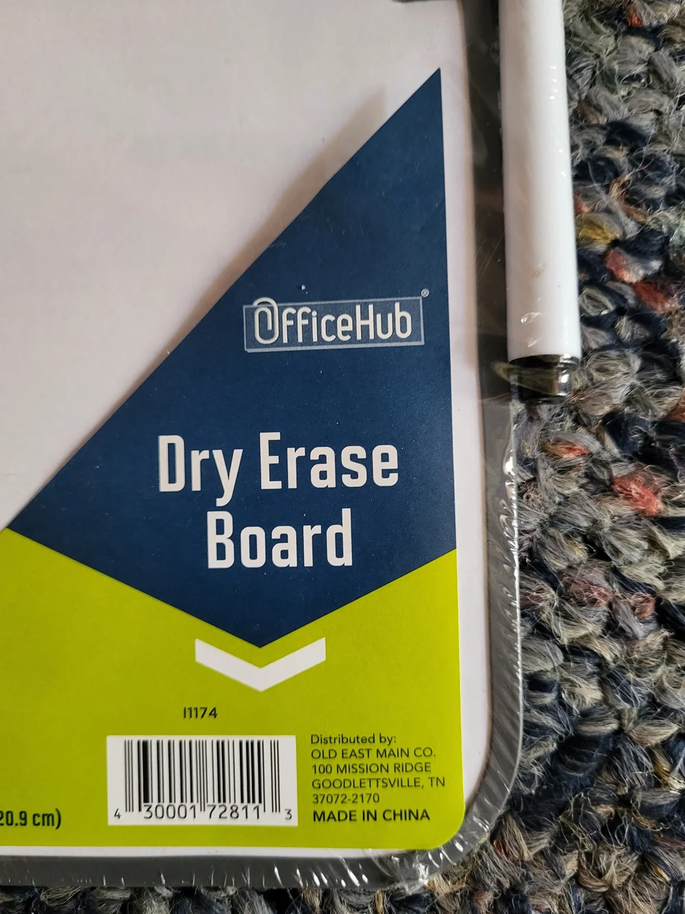 Blue and White Dry Erase Board